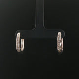 14k White Gold and 0.50cttw Diamond Hoop Earrings