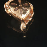 14k Yellow Gold Tear Drop Mabe Pearl and 0.35cttw Diamond Pendant 1"