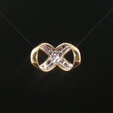 14k Yellow Gold and 0.25ct Round and Baguette Diamond Slide Pendant