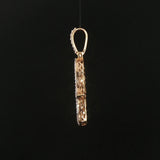 10k Yellow Gold and 1.50cttw Pave Diamond Hamsa Pendant 1.5"