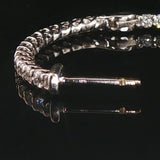 14k White Gold and 1.50cttw Diamond Inside Out Oval Hoop Earrings 1.25"