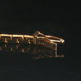 14k Yellow Gold Sapphire and Diamond Bar Station Link Bracelet 6.5"