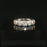 14k Yellow and White Gold 0.97cttw Bezel Set Diamond  Band Ring Size 7