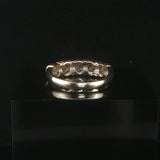 14k Yellow and White Gold 0.97cttw Bezel Set Diamond  Band Ring Size 7
