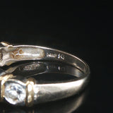 14k Yellow and White Gold 0.97cttw Bezel Set Diamond  Band Ring Size 7