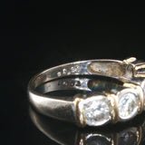 14k Yellow and White Gold 0.97cttw Bezel Set Diamond  Band Ring Size 7