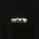 14k White Gold and 0.65cttw Diamond Half Eternity Band Ring Size 7.75