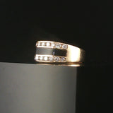 14k Yellow Gold Onyx and 0.50cttw Diamond Solid Men's Ring Size 9