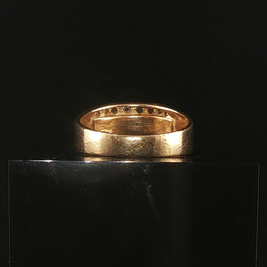 14k Yellow Gold Onyx and 0.50cttw Diamond Solid Men's Ring Size 9