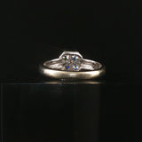 14k White Gold and 0.40cttw Bezel Set Four Diamond Ladies Ring Size 7