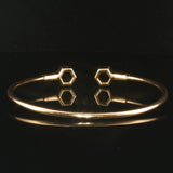 18k Yellow Gold and 0.50cttw Diamond Flex Cuff Bracelet 6.5"