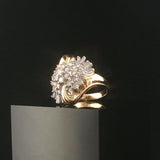 14k Yellow Gold and 0.50cttw Diamond Vintage Ladies Ring Size 6.75