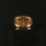 14k Yellow Gold Multi Gemstone and Diamond Ladies Floral Ring Size 7