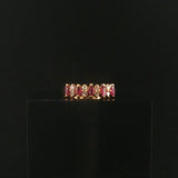 14k Yellow Gold Ruby and Diamond Ladies Vintage Band Ring Size 5.75