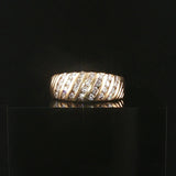 14k Yellow Gold and 0.50cttw Diamond Vintage Ladies Band Ring Size 7.25