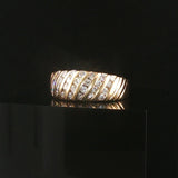 14k Yellow Gold and 0.50cttw Diamond Vintage Ladies Band Ring Size 7.25