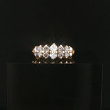 14k Yellow Gold and 1cttw Diamond Vintage Two Row Band Ring Size 6.75