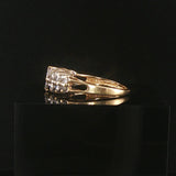 14k Yellow Gold and 1cttw Diamond Vintage Two Row Band Ring Size 6.75