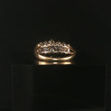 14k Yellow Gold and 1cttw Diamond Vintage Two Row Band Ring Size 6.75