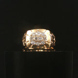 14k Yellow Gold and 0.45cttw Diamond Men's Vintage Ring Size 9.25