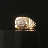14k Yellow Gold and 0.45cttw Diamond Men's Vintage Ring Size 9.25
