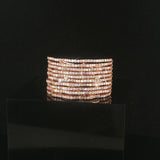 18k Rose Gold and 1cttw Diamond Solid Wide Multi Band Ring Size 9