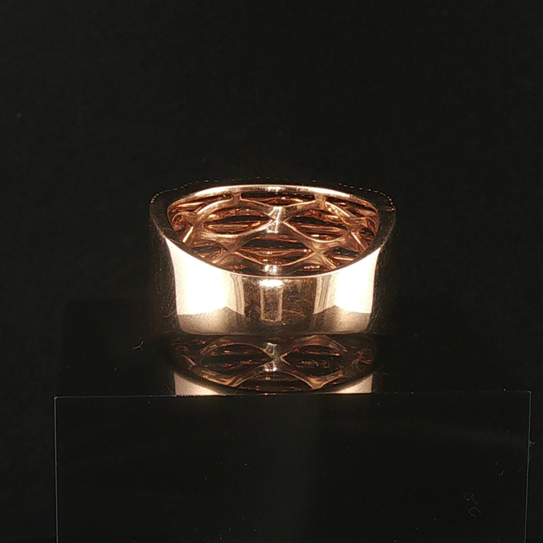 18k Rose Gold and 1cttw Diamond Solid Wide Multi Band Ring Size 9