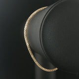 14k Yellow Gold and 1.25cttw Diamond Thin Ladies Tennis Bracelet 7.25"