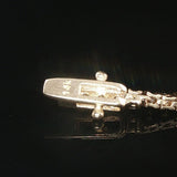 14k Yellow Gold and 1.25cttw Diamond Thin Ladies Tennis Bracelet 7.25"
