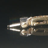 14k Yellow and White Gold 0.50cttw Diamond Solid Vintage Link Bracelet 6.75"