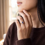 14k Yellow Gold 0.95ct Tanzanite and 0.10cttw Diamond Ladies Ring Size 8.25