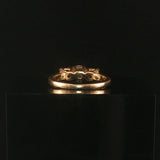 14k Yellow Gold Ruby Amethyst and Diamond Vintage Three Stone Ring Size 4.5