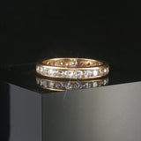 18k Yellow Gold and 2cttw Diamond 3mm Eternity Band Ring Size 6