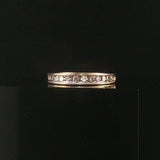 14k Yellow Gold and 0.50cttw Diamond Half Eternity Band Ring Size 7