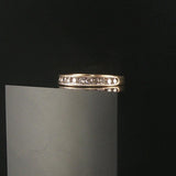 14k Yellow Gold and 0.50cttw Diamond Half Eternity Band Ring Size 7