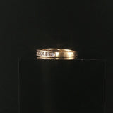 14k Yellow Gold and 0.50cttw Diamond Half Eternity Band Ring Size 7