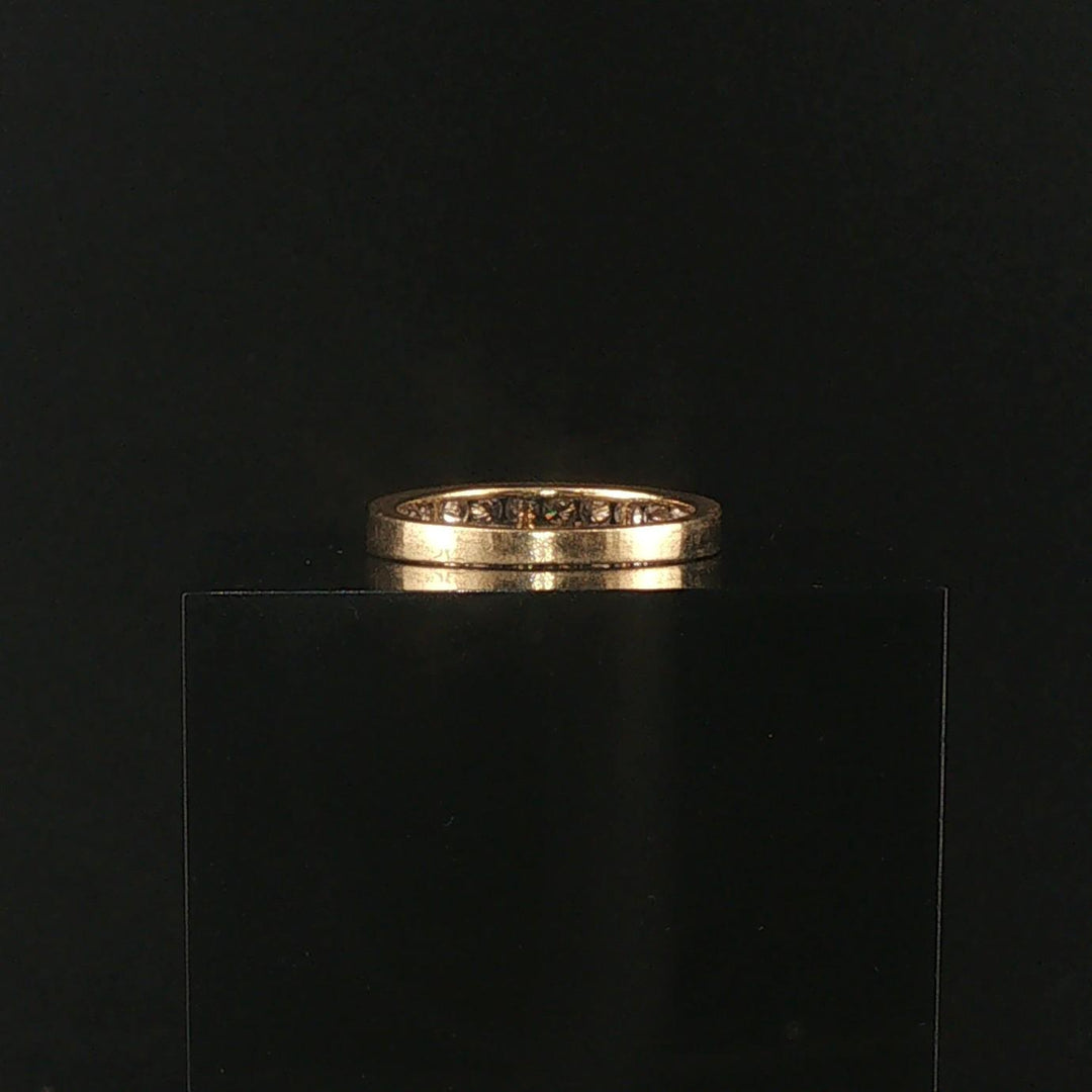 14k Yellow Gold and 0.50cttw Diamond Half Eternity Band Ring Size 7