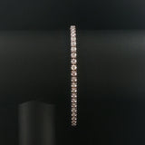 14k White Gold and 2.40cttw Diamond Solid Tennis Bracelet 7.25"