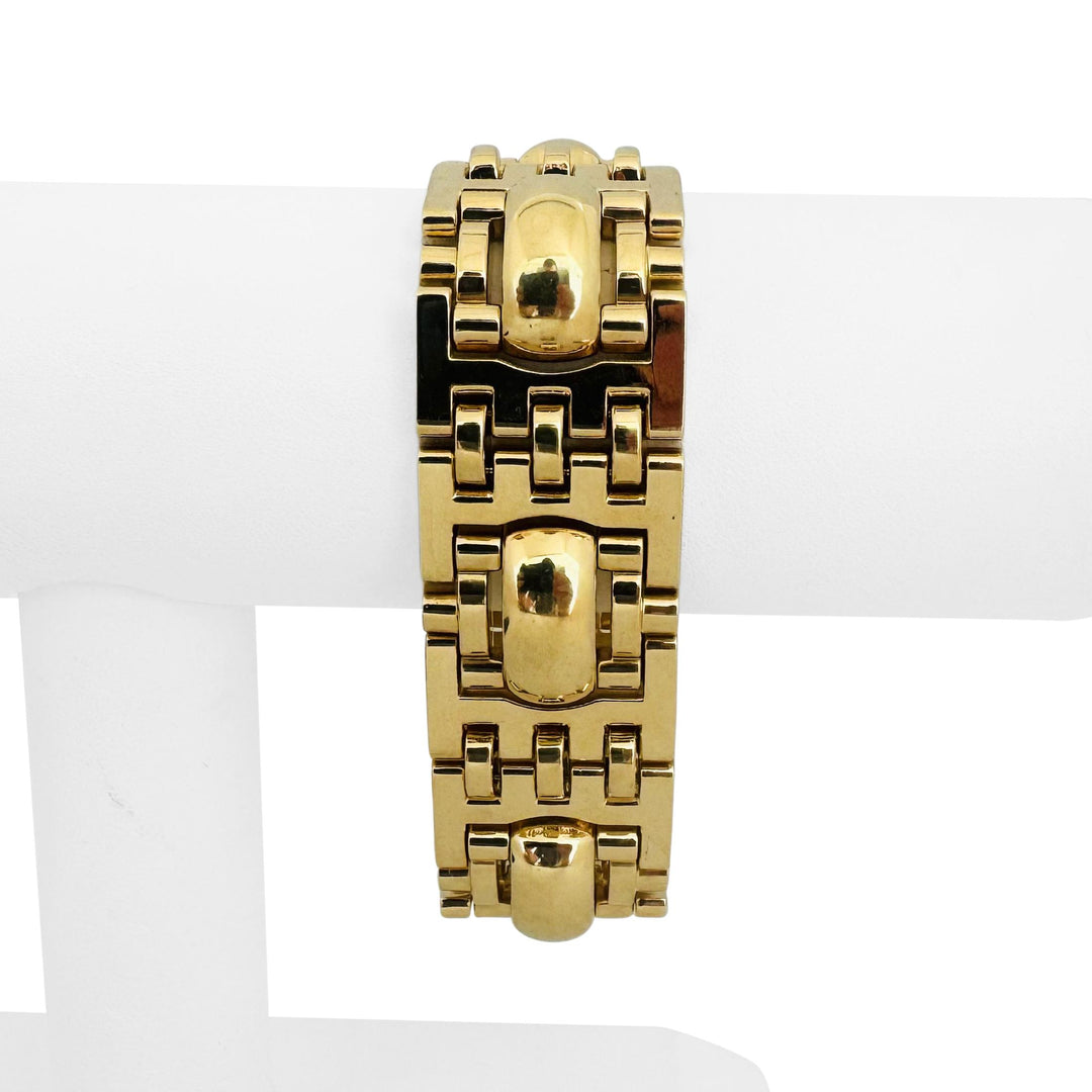 14k Yellow Gold 54.4g Big Heavy 23mm Fancy Link Bracelet 7.25"