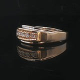 14k Yellow and White Gold 0.25cttw Diamonds Men's Band Ring Size 11.5