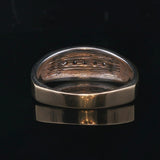 14k Yellow and White Gold 0.25cttw Diamonds Men's Band Ring Size 11.5