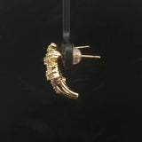 18k Yellow Gold and 1cttw Diamond Floral Stud Earrings