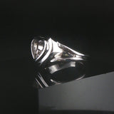 18k White Gold and Floating Diamonds 11.4g Heart Ring Size 6.5