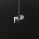 18k White Gold and 0.50cttw Diamond Floating Heart Stud Earrings