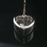 18k White Gold and 0.50cttw Diamond Floating Heart Stud Earrings