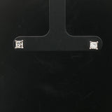 14k White Gold 0.52cttw Princess Cut Diamond Stud Earrings
