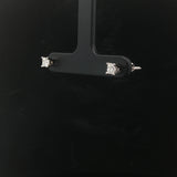 14k White Gold 0.52cttw Princess Cut Diamond Stud Earrings