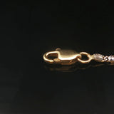 14k Yellow and White Gold Diamond Vintage Fancy Link Pendant Necklace 17"