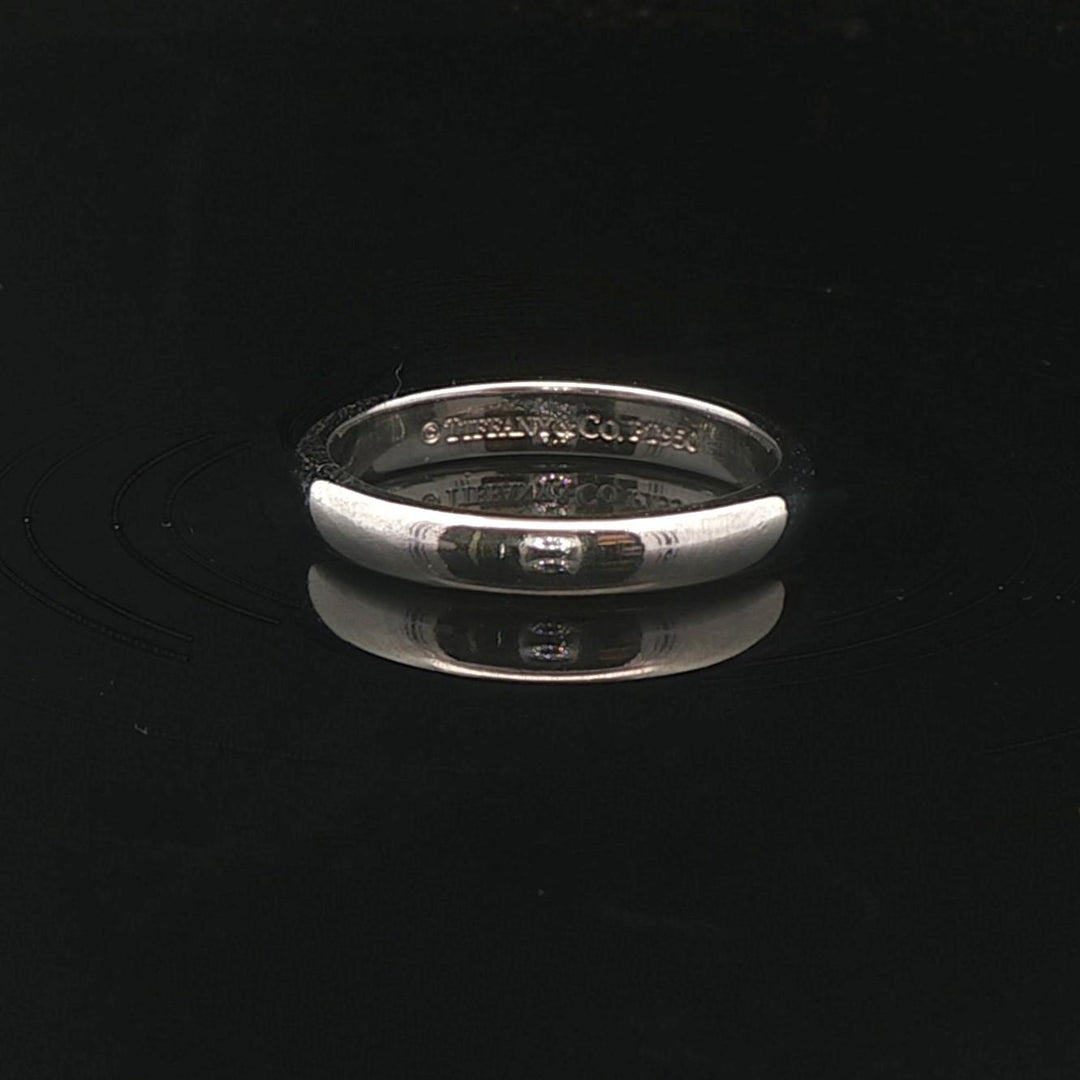 Tiffany & Co. Platinum 3mm Polished Band Ring Size 5.5