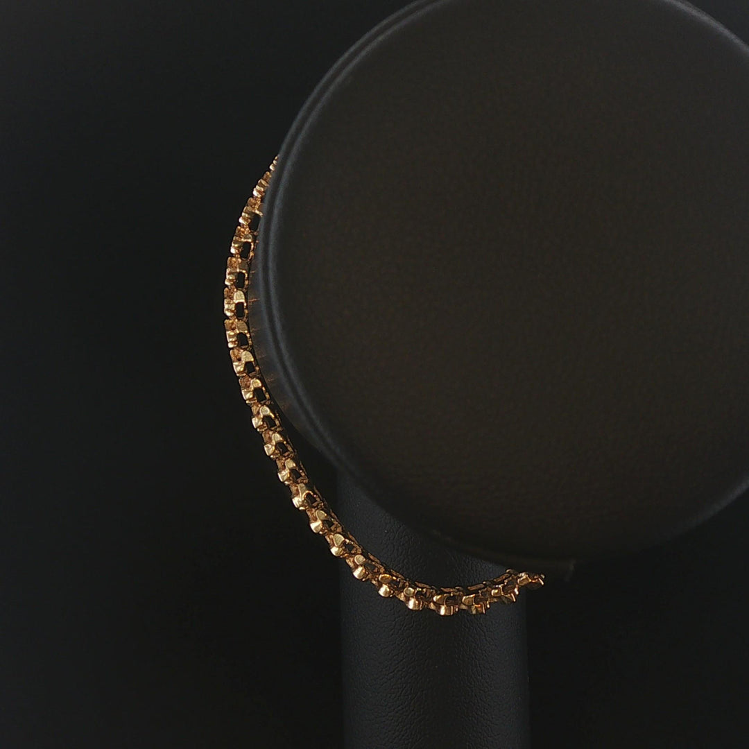 14k Yellow Gold and 2cttw Diamond Vintage S Link Tennis Bracelet 7.25"